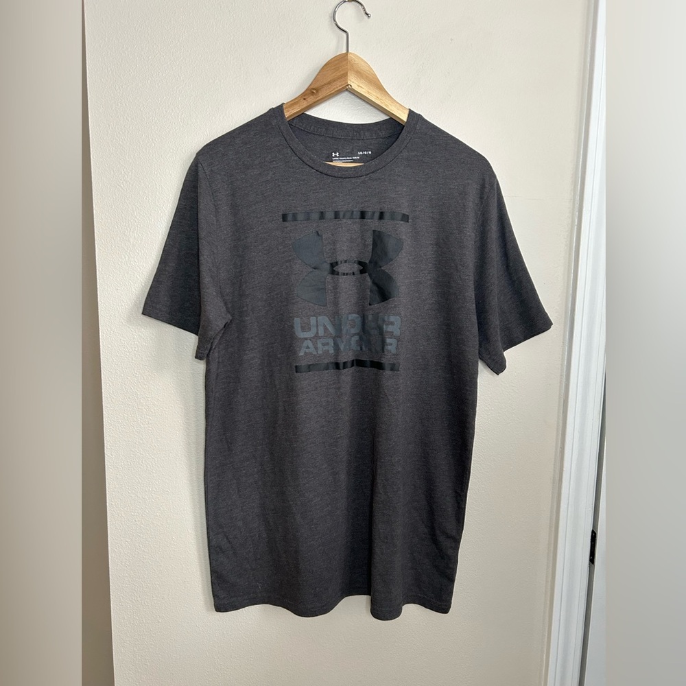 Under Armour Men's GL Foundation Short Sleeve T-Shirt Grey Size L Large - Picture 2 of 7